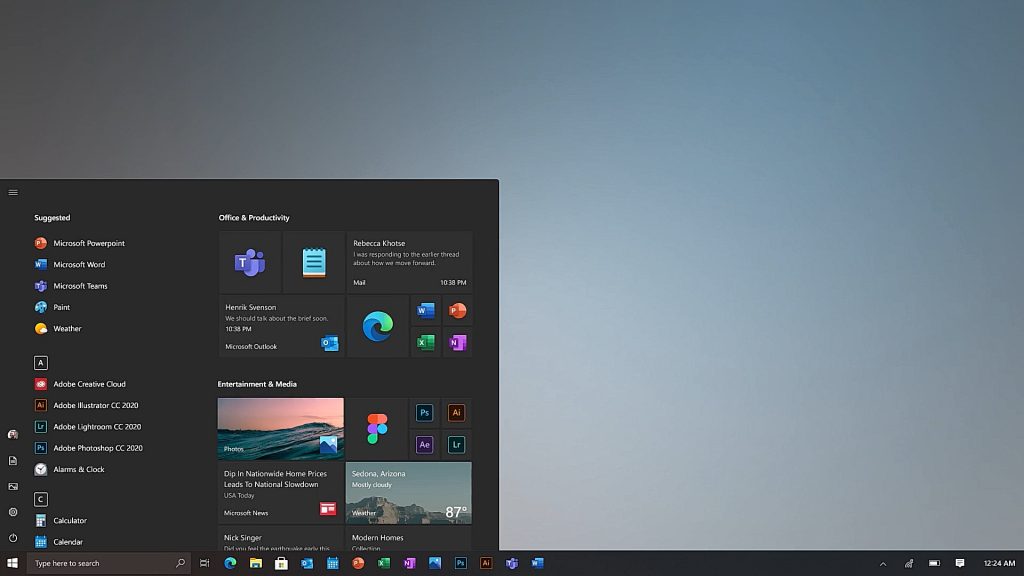 New Start Menu