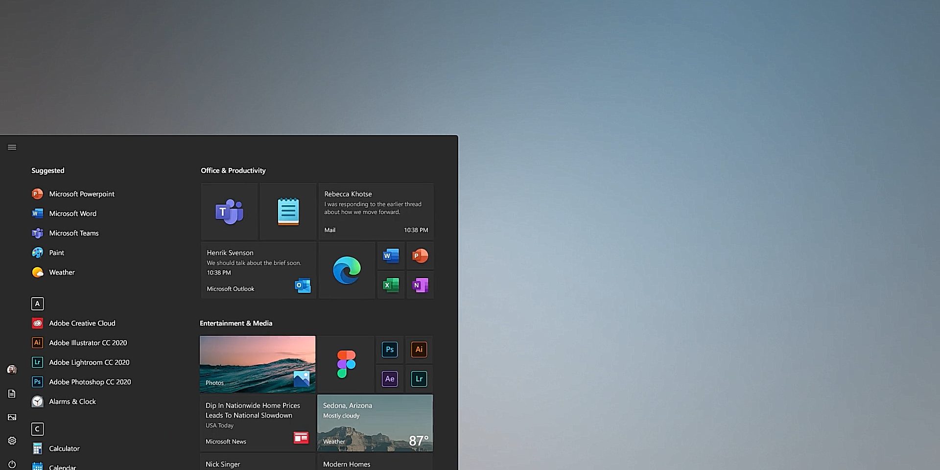 new start New Start Menu